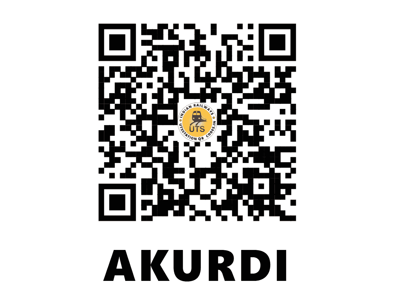 UTS QR Code for AKURDI - AKRD - CR (MAHARASHTRA)