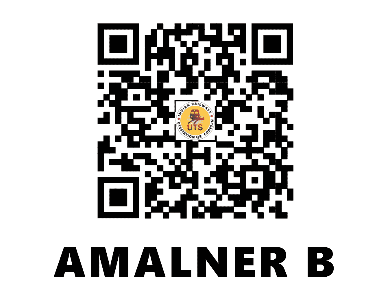 UTS QR Code for AMALNER B - AMNE - CR (MAHARASHTRA)
