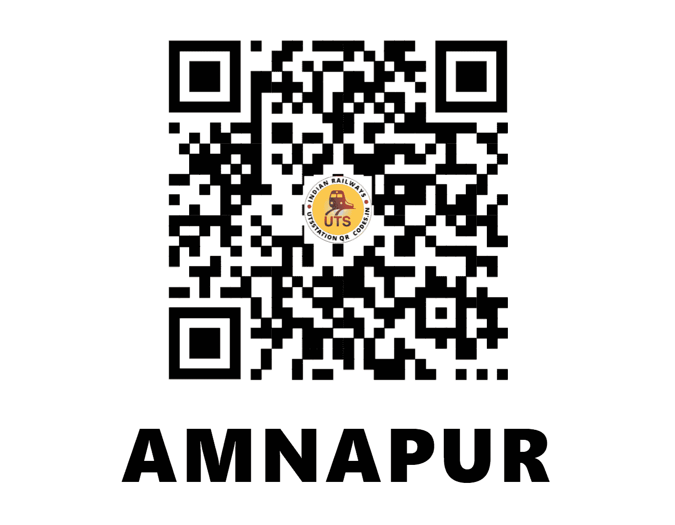 UTS QR Code for AMNAPUR - ANQ - CR (MAHARASHTRA)