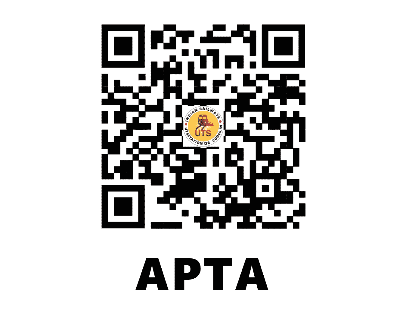 UTS QR Code for APTA - APTA - CR (MAHARASHTRA)