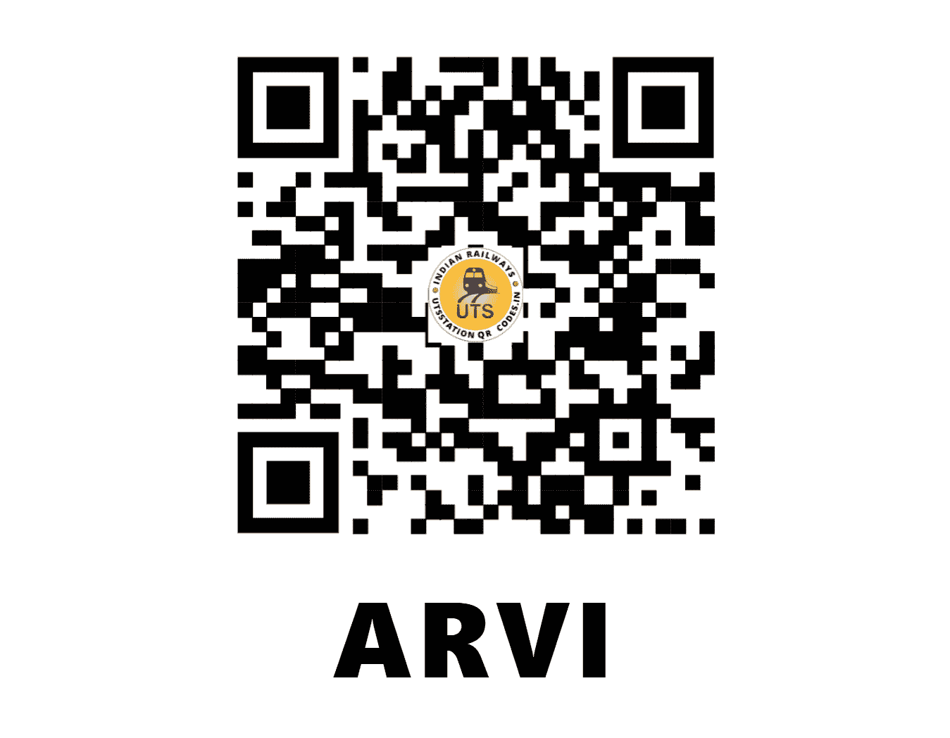 UTS QR Code for ARVI - ARVI - CR (MAHARASHTRA)