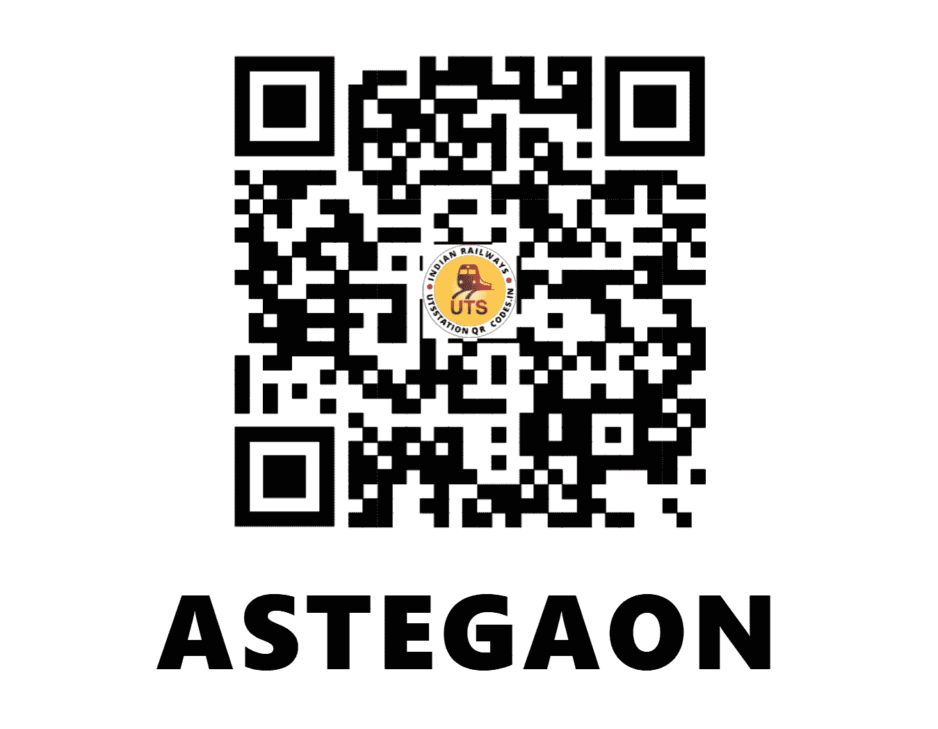 UTS QR Code for ASTEGAON - ASTG - CR (MAHARASHTRA)