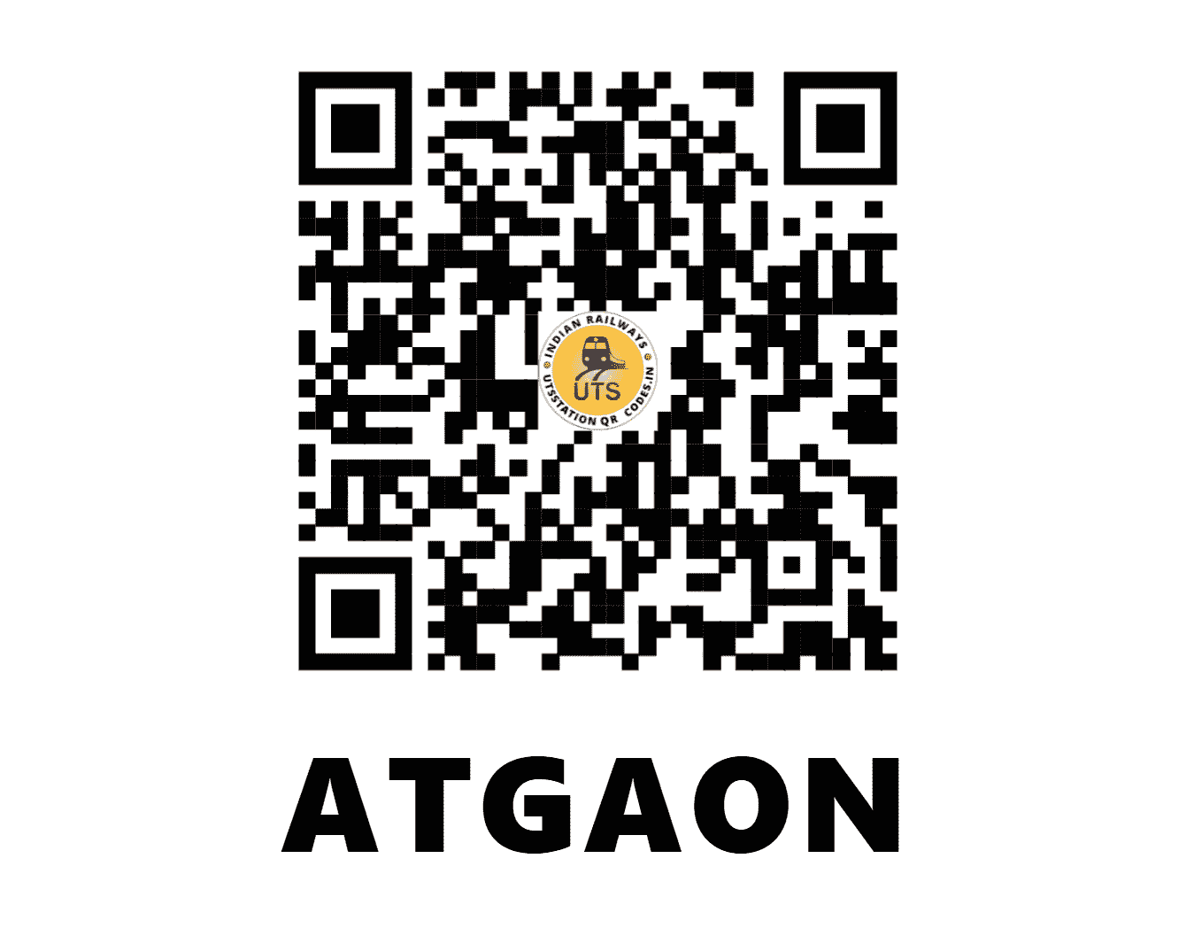 UTS QR Code for ATGAON - ATG - CR (MAHARASHTRA)
