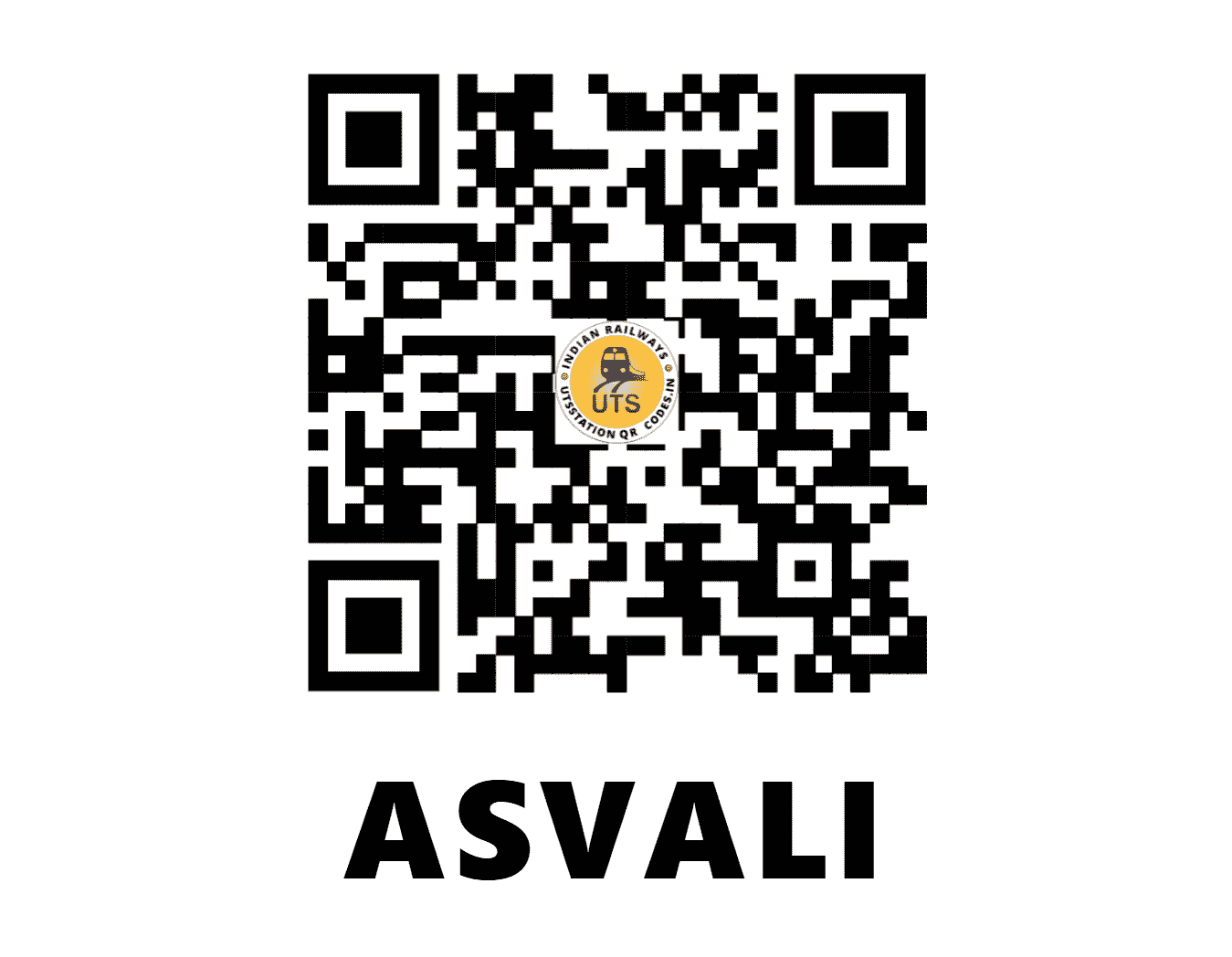 UTS QR Code for ASVALI - AV - CR (MAHARASHTRA)