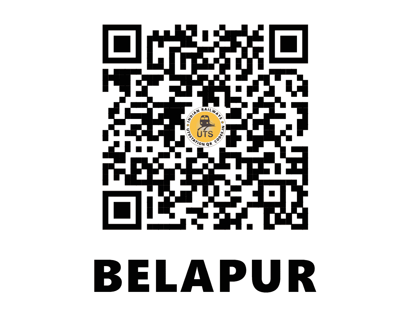UTS QR Code for BELAPUR - BAP - CR (MAHARASHTRA)