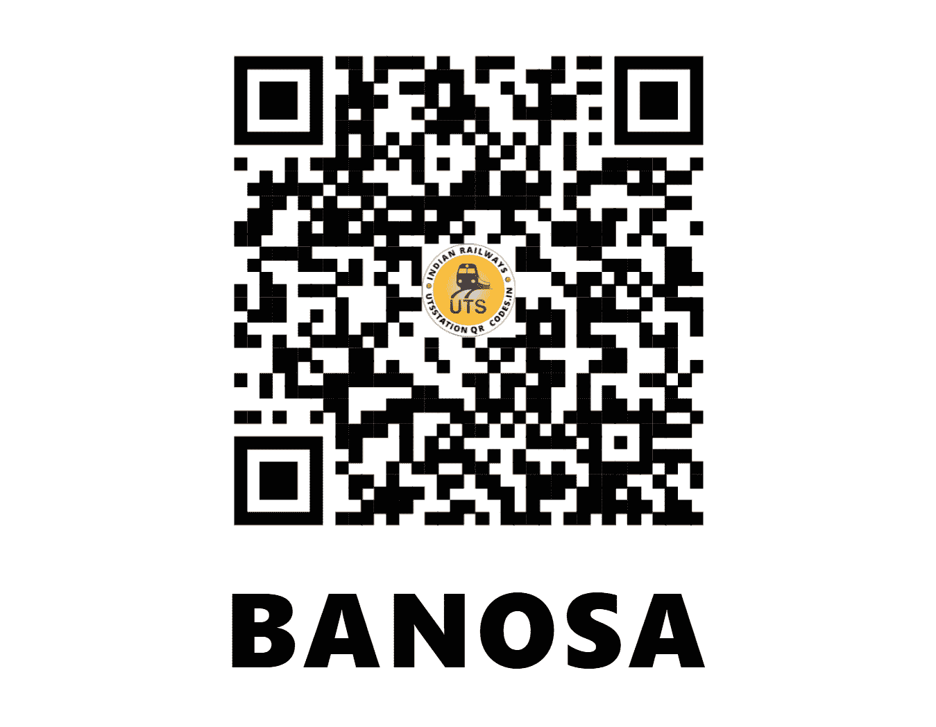 UTS QR Code for BANOSA - BASA - CR (MAHARASHTRA)