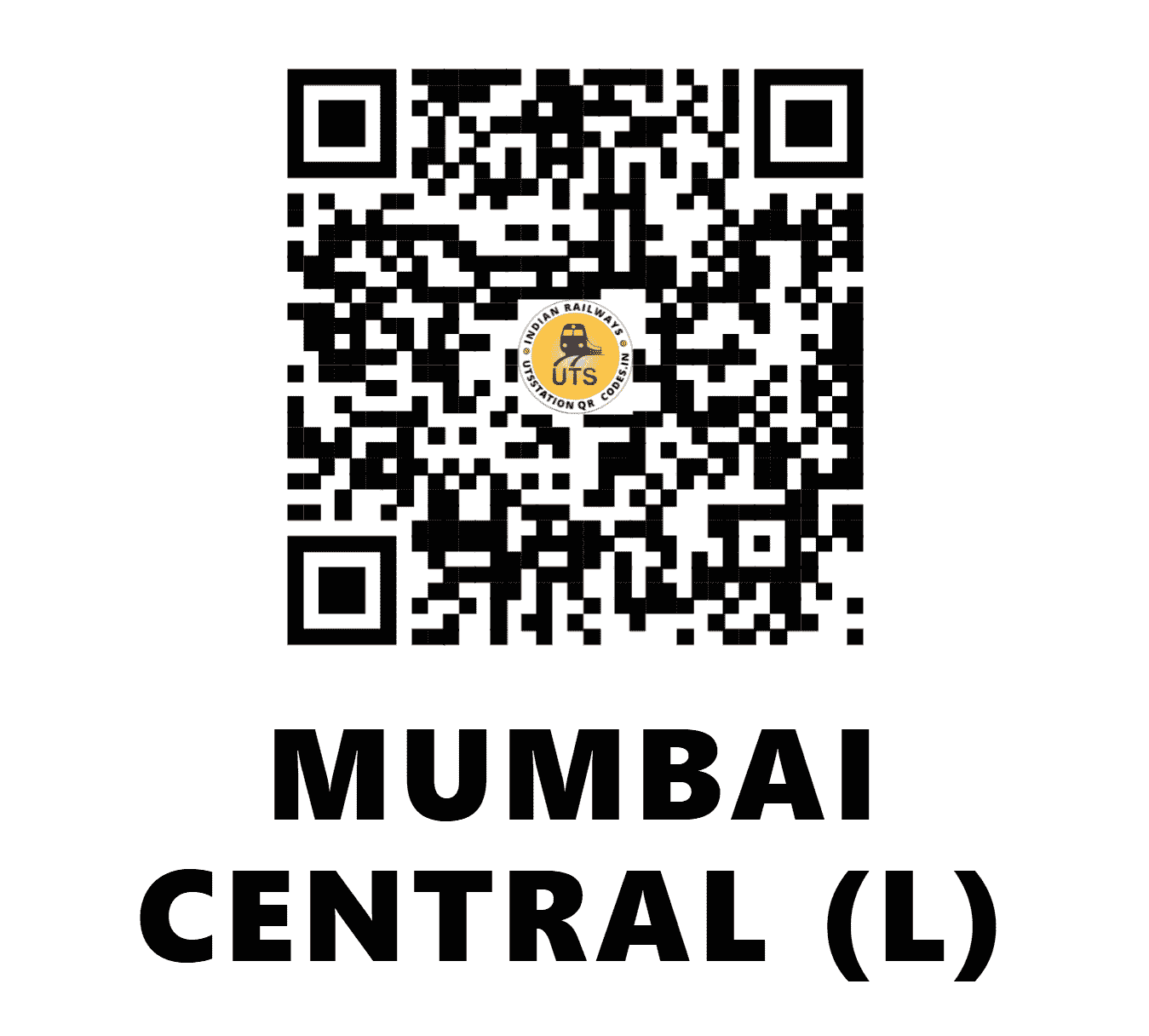 UTS QR Code for MUMBAI CENTRAL (L) - BCL - CR (MAHARASHTRA)