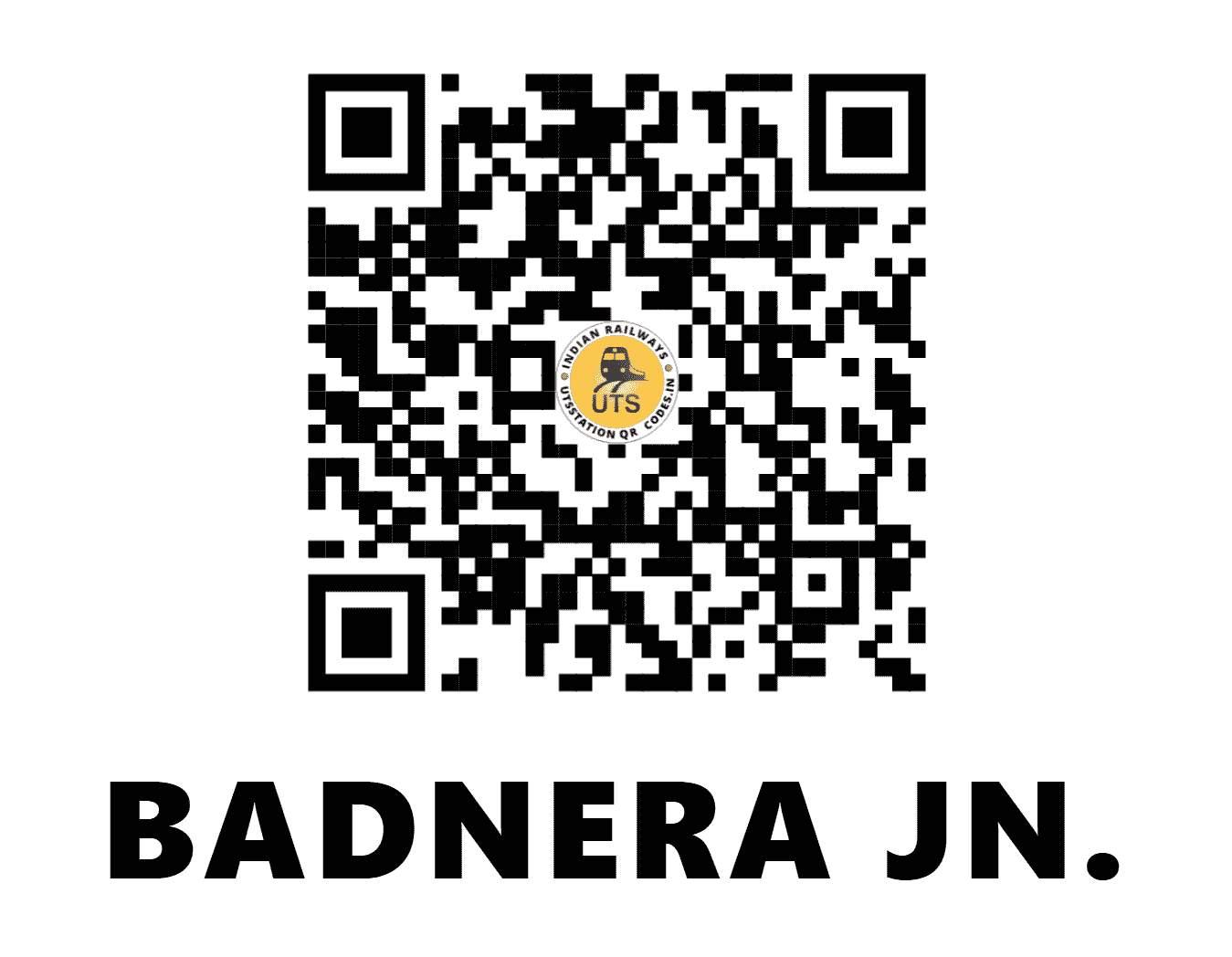 UTS QR Code for BADNERA JN. - BD - CR (MAHARASHTRA)