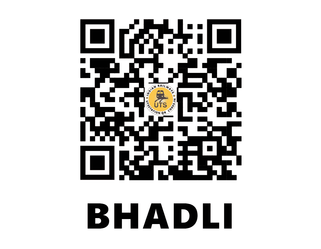 UTS QR Code for BHADLI - BDI - CR (MAHARASHTRA)