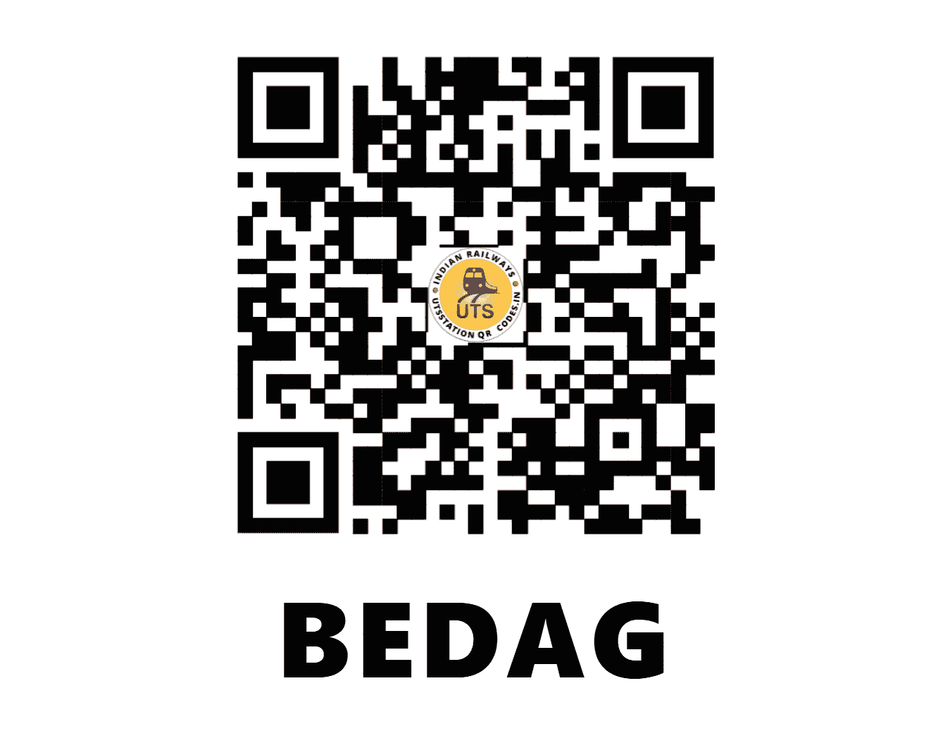 UTS QR Code for BEDAG - BDK - CR (MAHARASHTRA)
