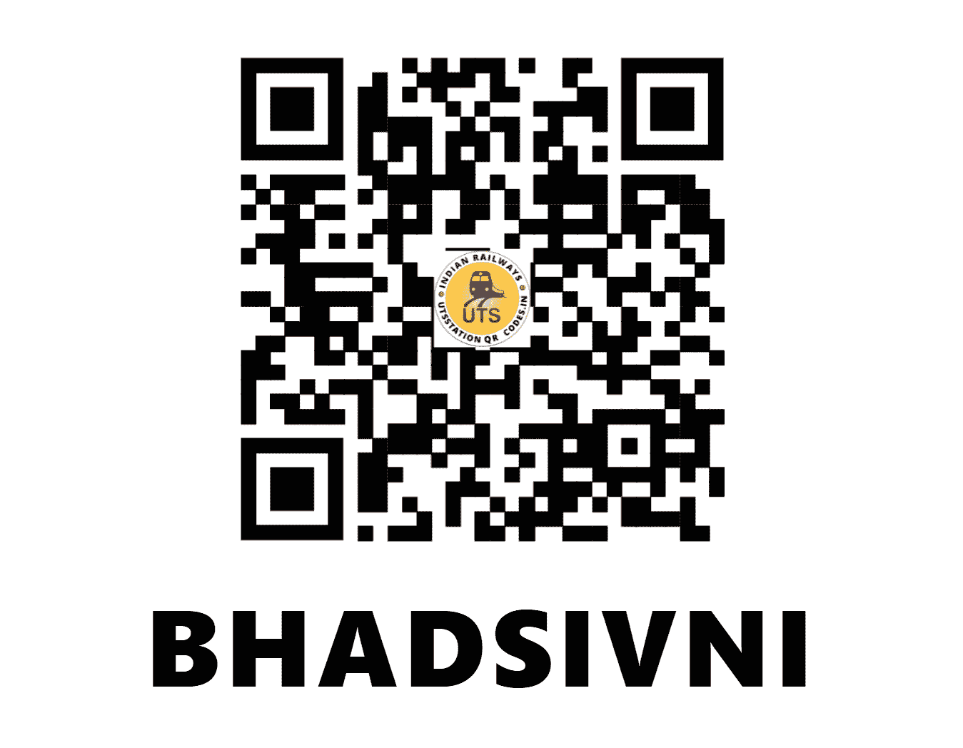 UTS QR Code for BHADSIVNI - BDKE - CR (MAHARASHTRA)