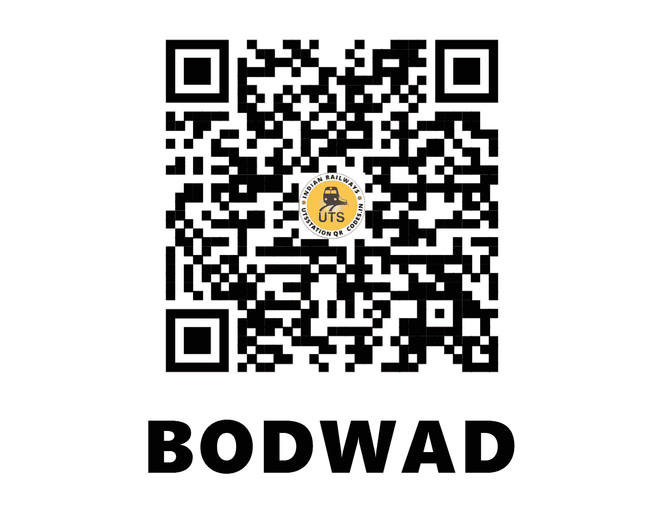 UTS QR Code for BODWAD - BDWD - CR (MAHARASHTRA)
