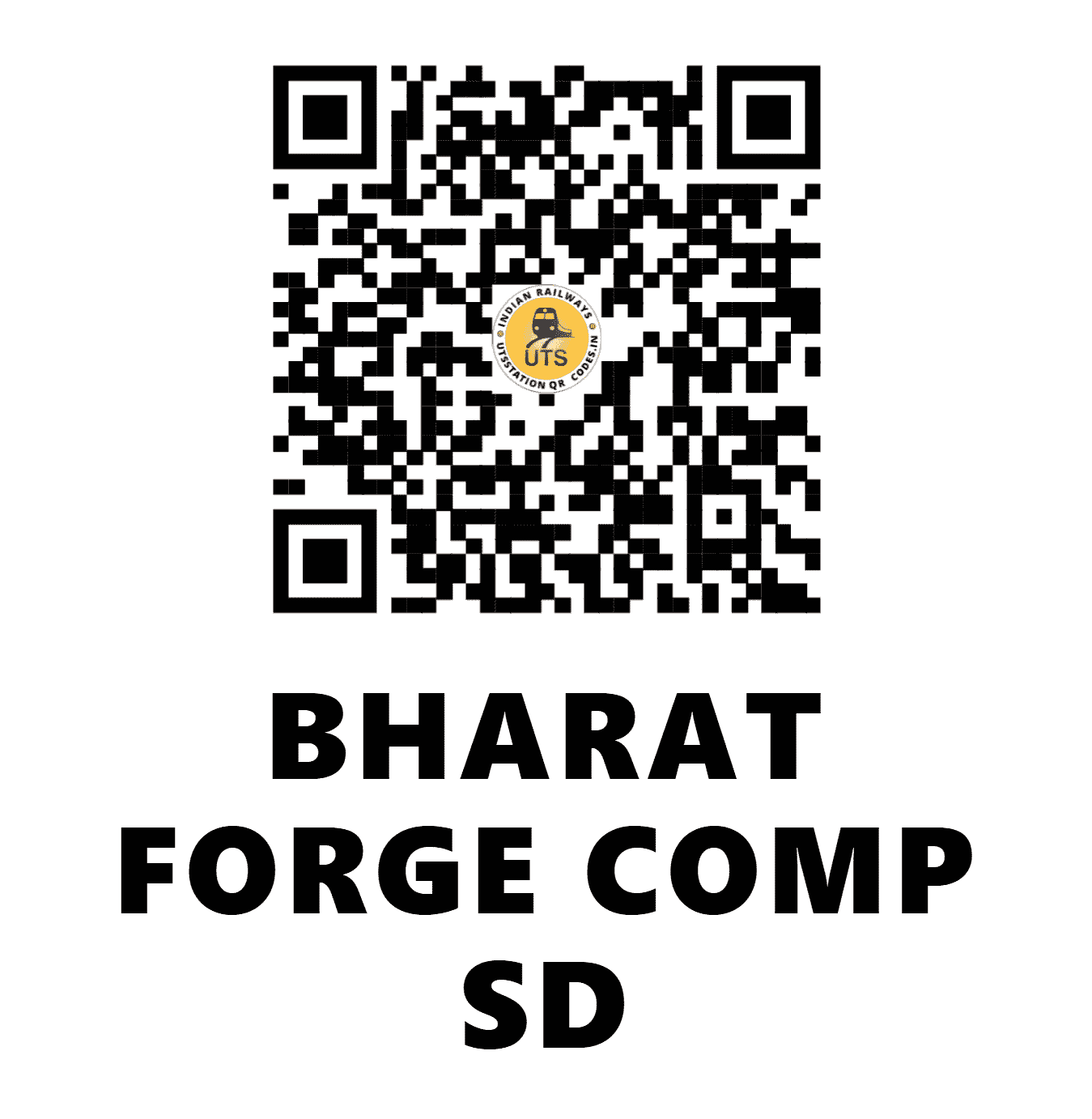 UTS QR Code for BHARAT FORGE COMP SD - BFSG - CR (MAHARASHTRA)