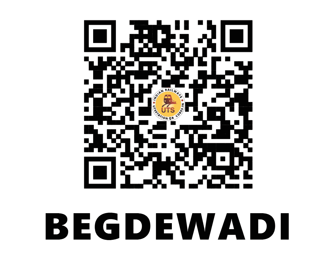 UTS QR Code for BEGDEWADI - BGWI - CR (MAHARASHTRA)