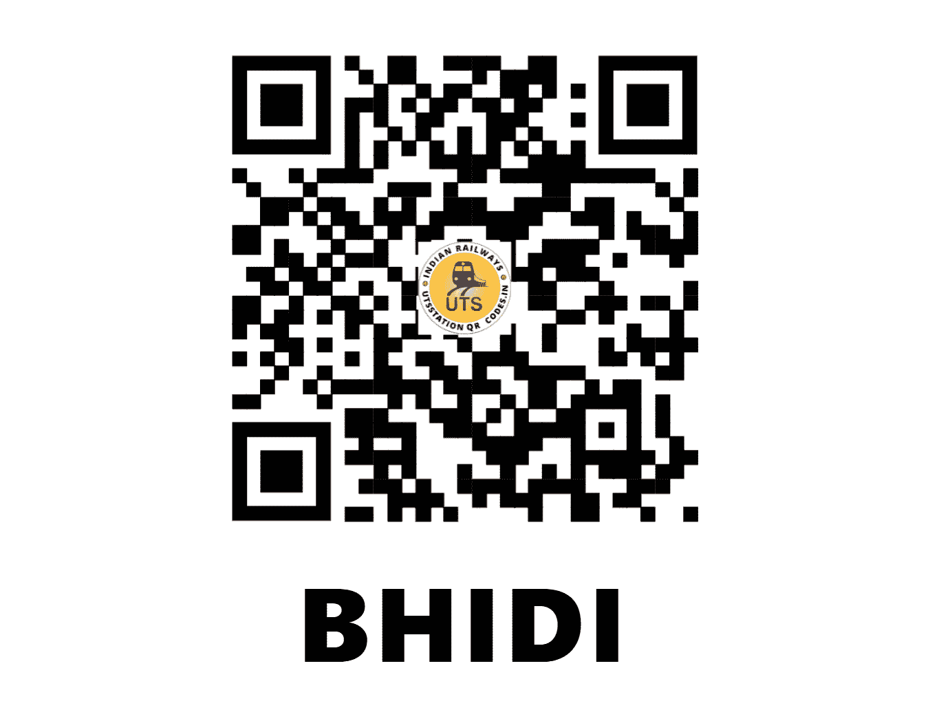 UTS QR Code for BHIDI - BHID - CR (MAHARASHTRA)
