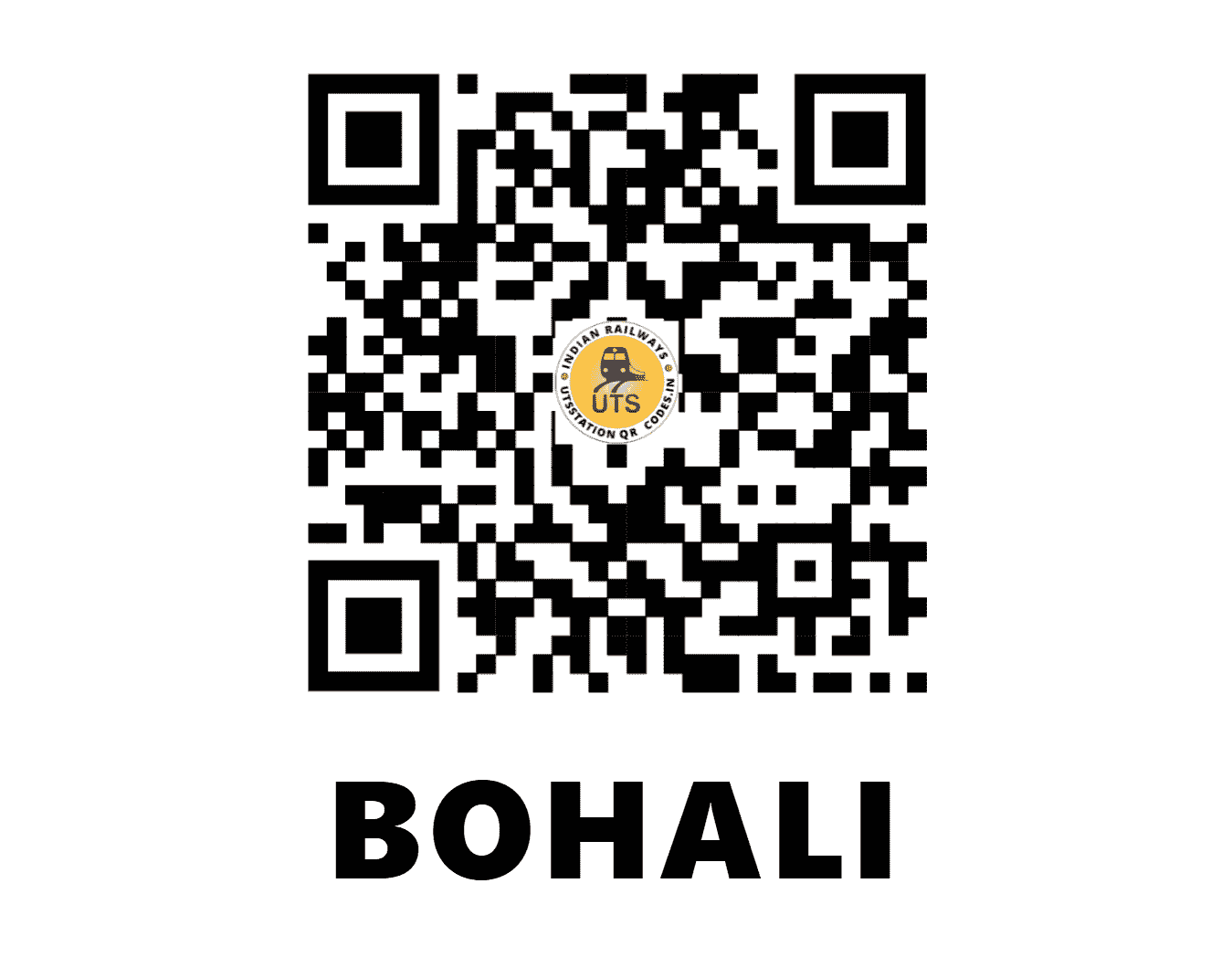 UTS QR Code for BOHALI - BHLI - CR (MAHARASHTRA)