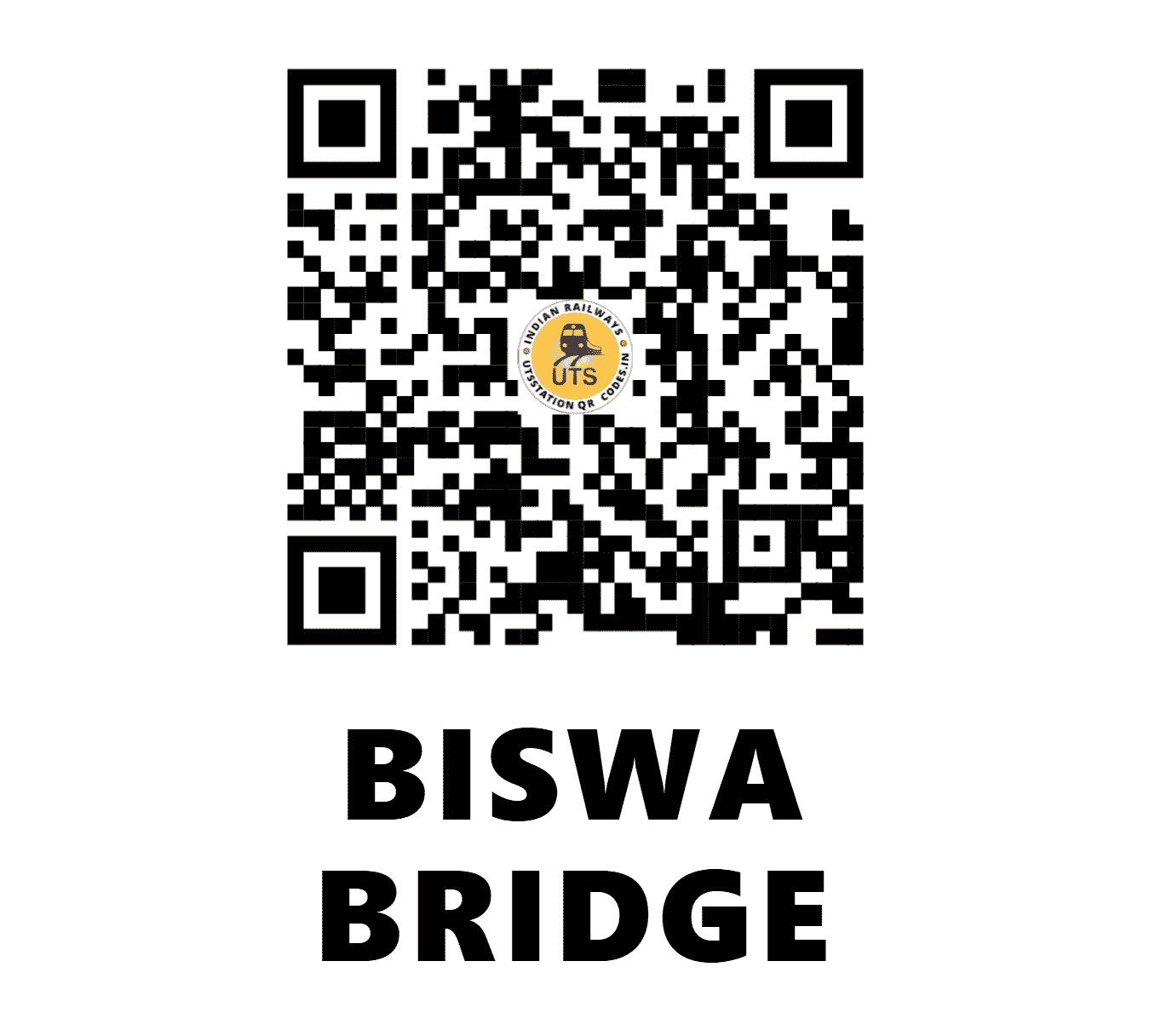 UTS QR Code for BISWA BRIDGE - BIS - CR (MAHARASHTRA)