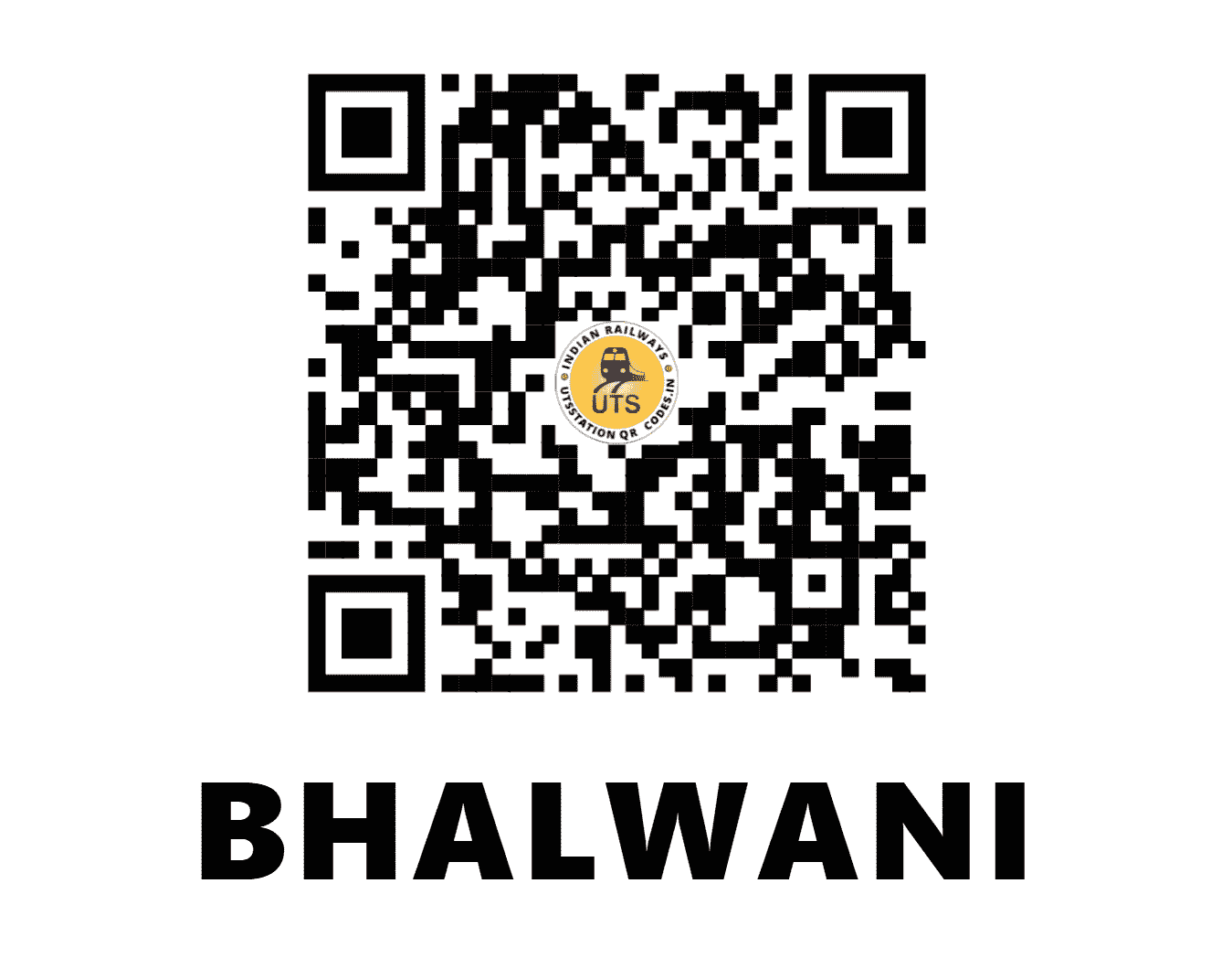 UTS QR Code for BHALWANI - BLNI - CR (MAHARASHTRA)