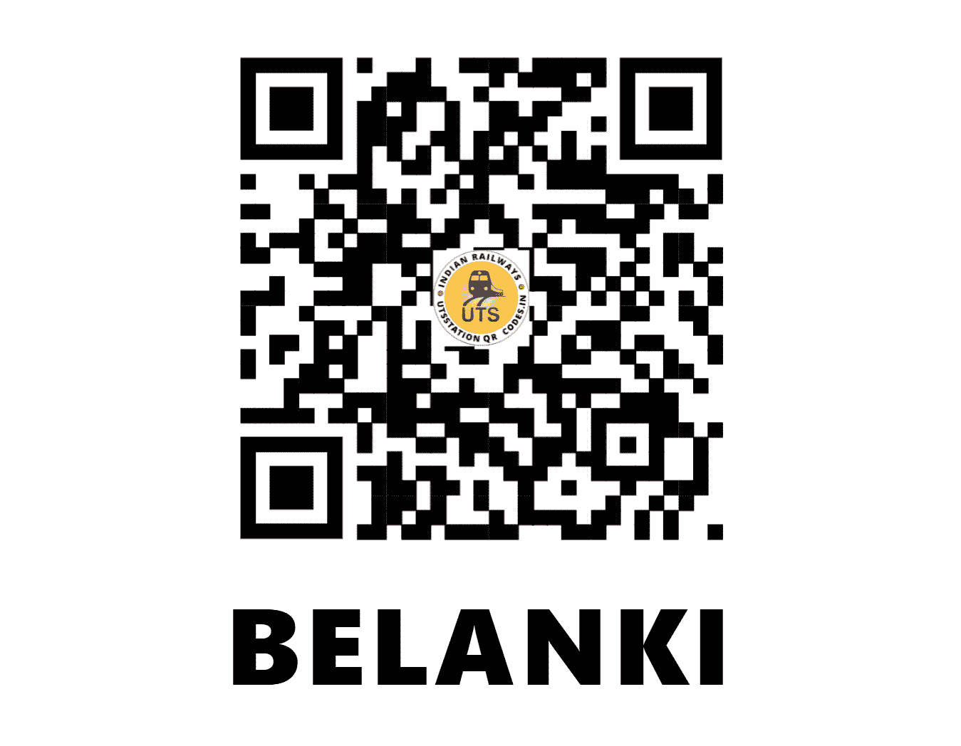 UTS QR Code for BELANKI - BLNK - CR (MAHARASHTRA)