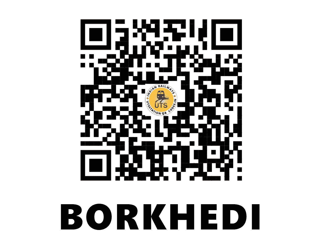 UTS QR Code for BORKHEDI - BOK - CR (MAHARASHTRA)