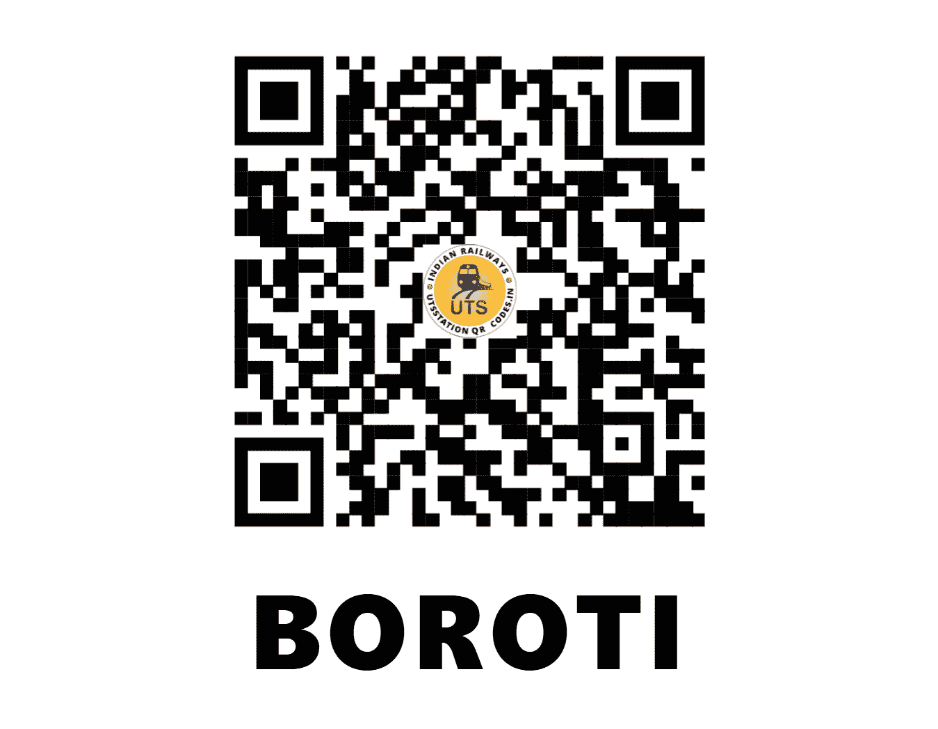 UTS QR Code for BOROTI - BOT - CR (MAHARASHTRA)