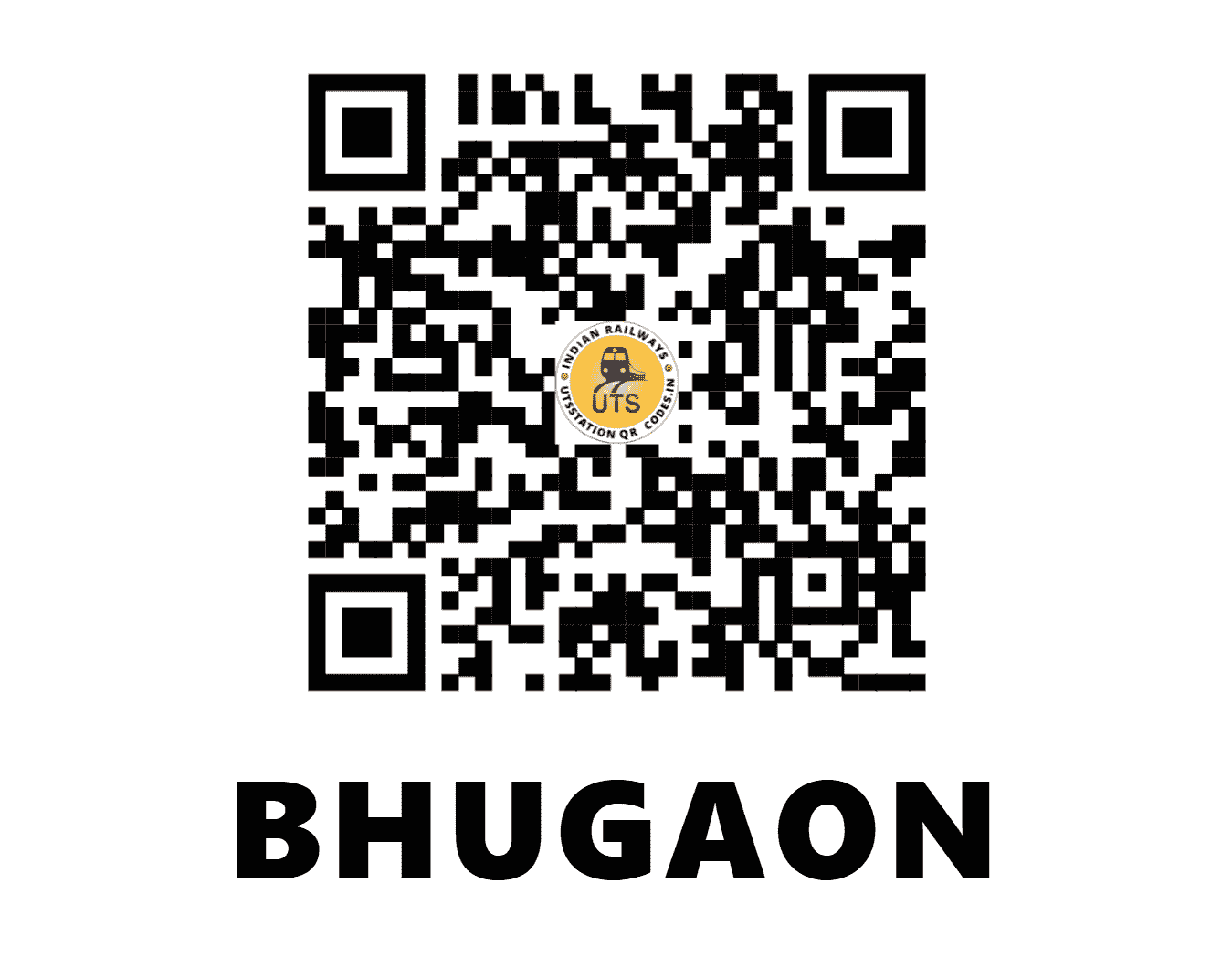 UTS QR Code for BHUGAON - BPK - CR (MAHARASHTRA)