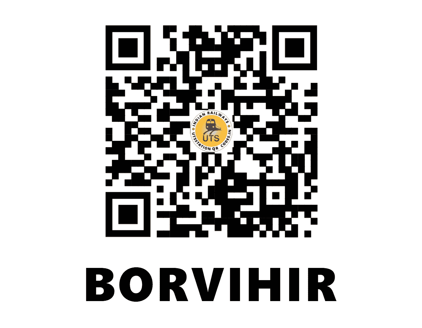 UTS QR Code for BORVIHIR - BRVR - CR (MAHARASHTRA)
