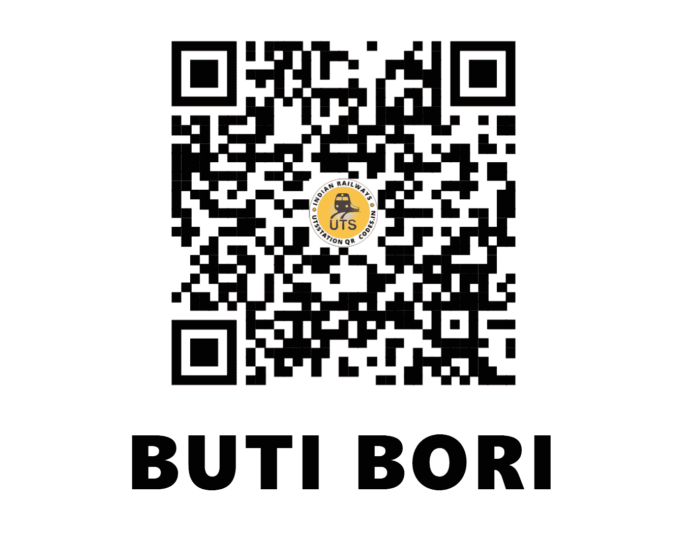UTS QR Code for BUTI BORI - BTBR - CR (MAHARASHTRA)