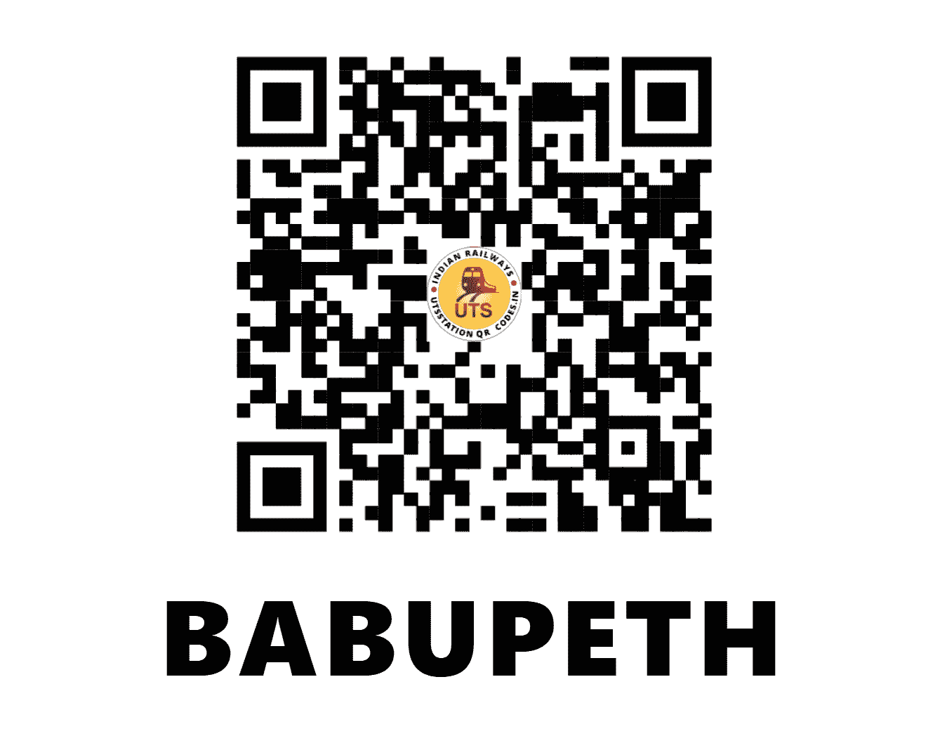 UTS QR Code for BABUPETH - BUPH - CR (MAHARASHTRA)