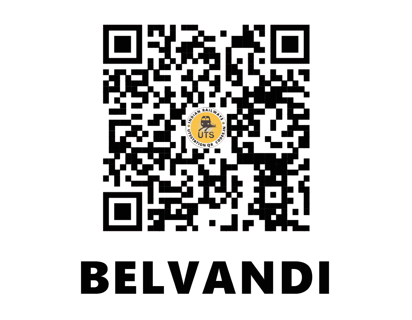 UTS QR Code for BELVANDI - BWD - CR (MAHARASHTRA)