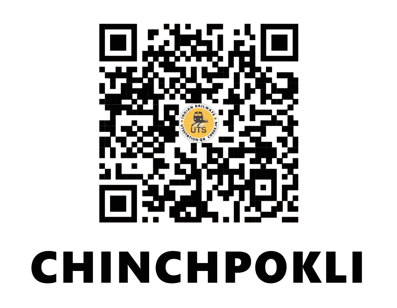 UTS QR Code for CHINCHPOKLI - CHG - CR (MAHARASHTRA)