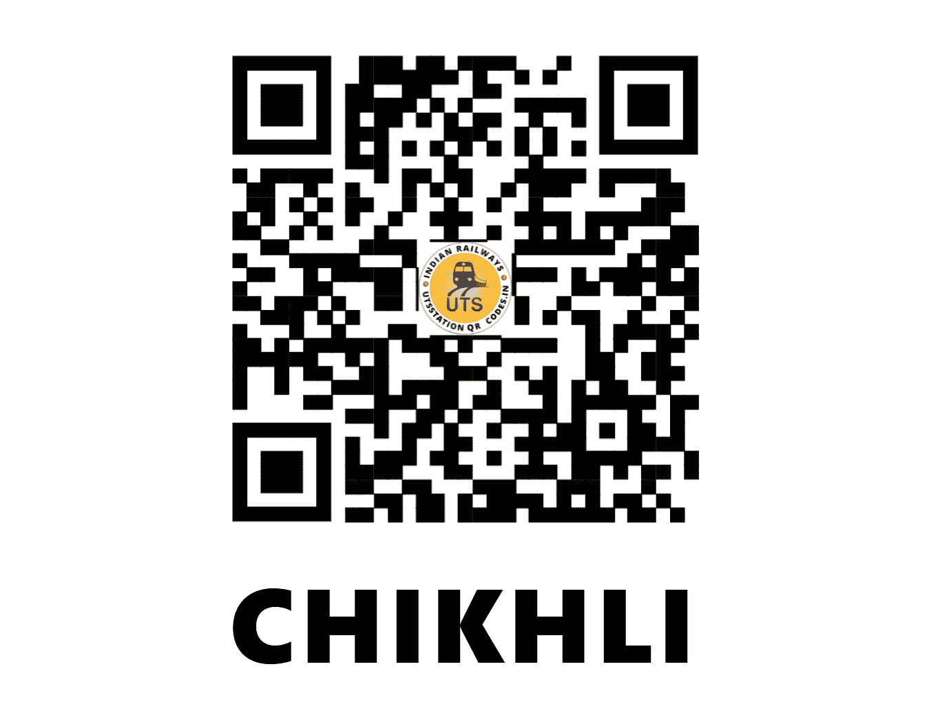 UTS QR Code for CHIKHLI - CKHS - CR (MAHARASHTRA)