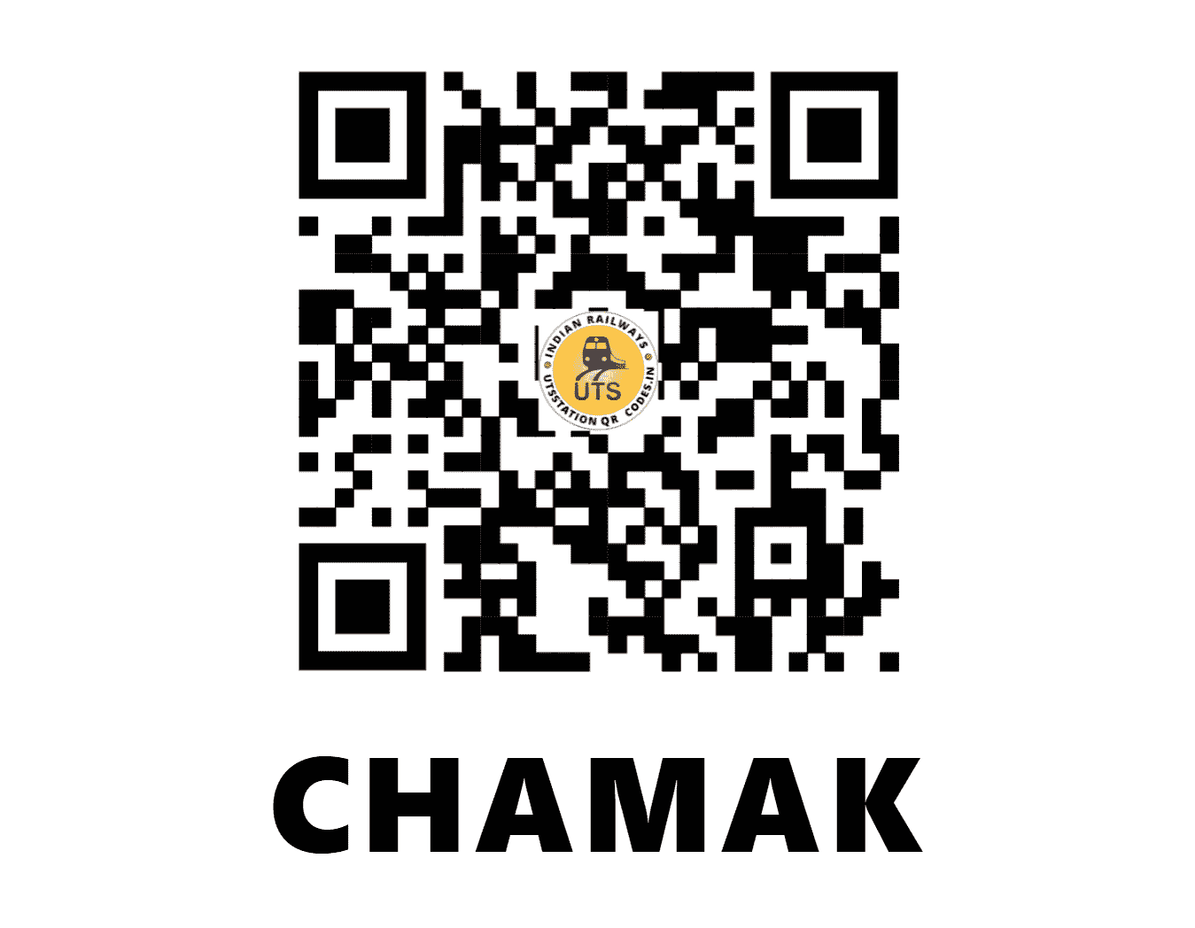 UTS QR Code for CHAMAK - CMK - CR (MAHARASHTRA)