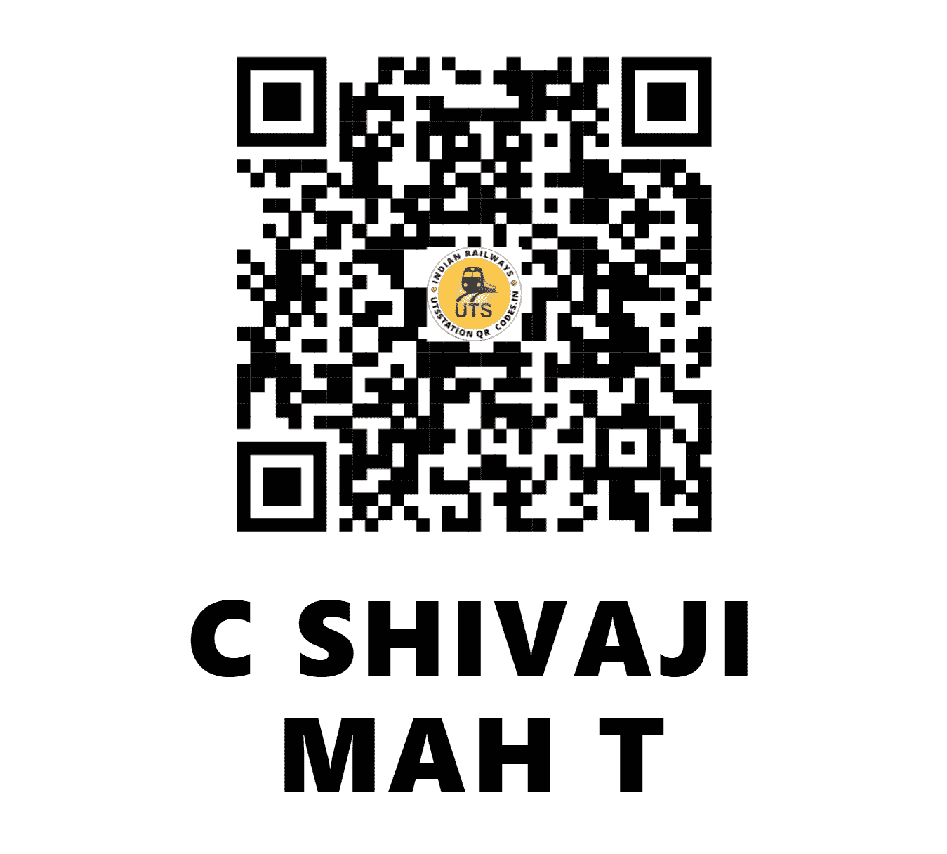 UTS QR Code for C SHIVAJI MAH T - CSMT - CR (MAHARASHTRA)