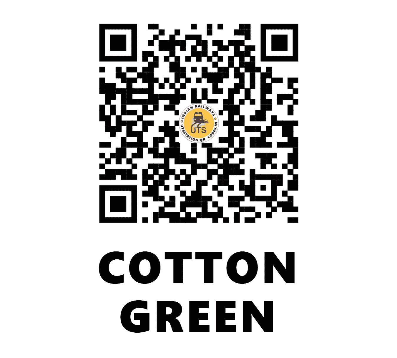 UTS QR Code for COTTON GREEN - CTGN - CR (MAHARASHTRA)