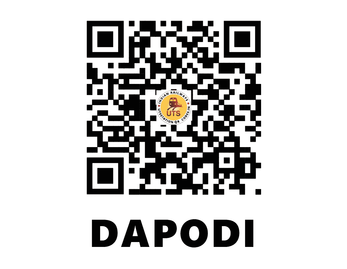 UTS QR Code for DAPODI - DAPD - CR (MAHARASHTRA)