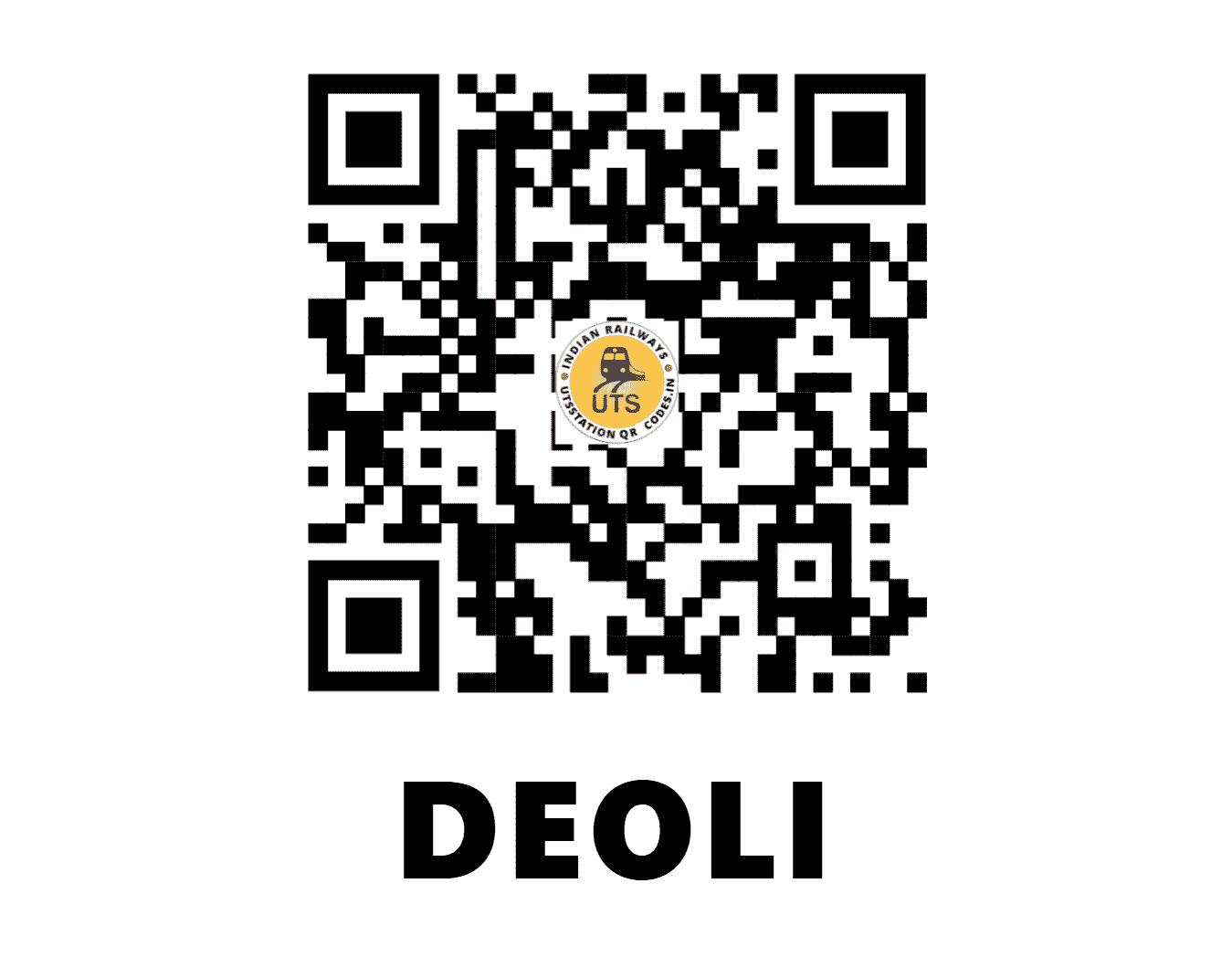 UTS QR Code for DEOLI - DELI - CR (MAHARASHTRA)