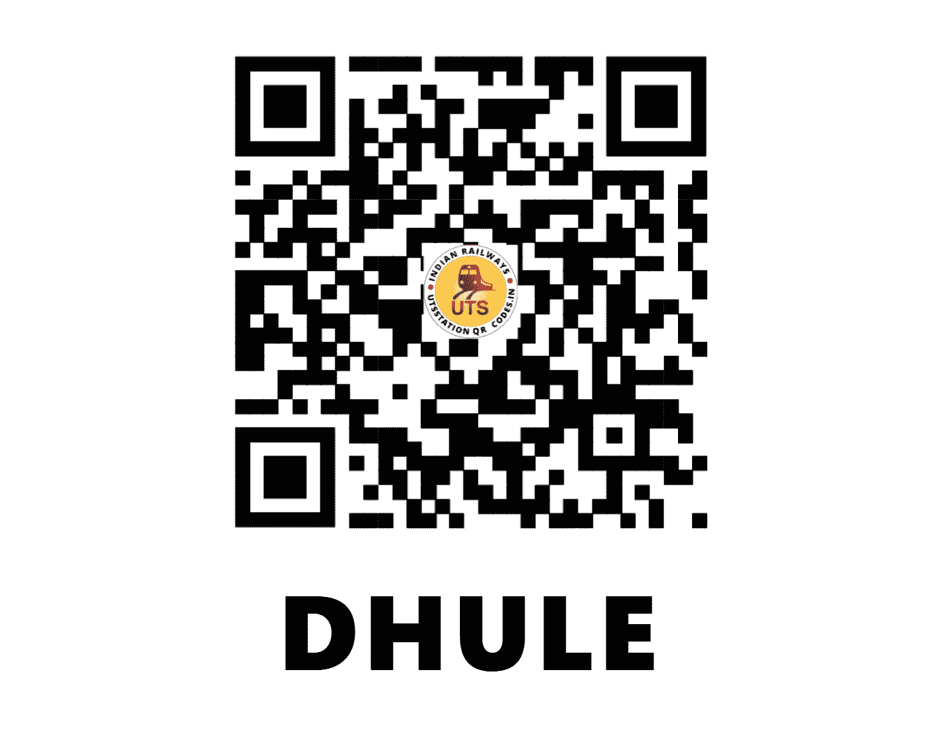 UTS QR Code for DHULE - DHI - CR (MAHARASHTRA)
