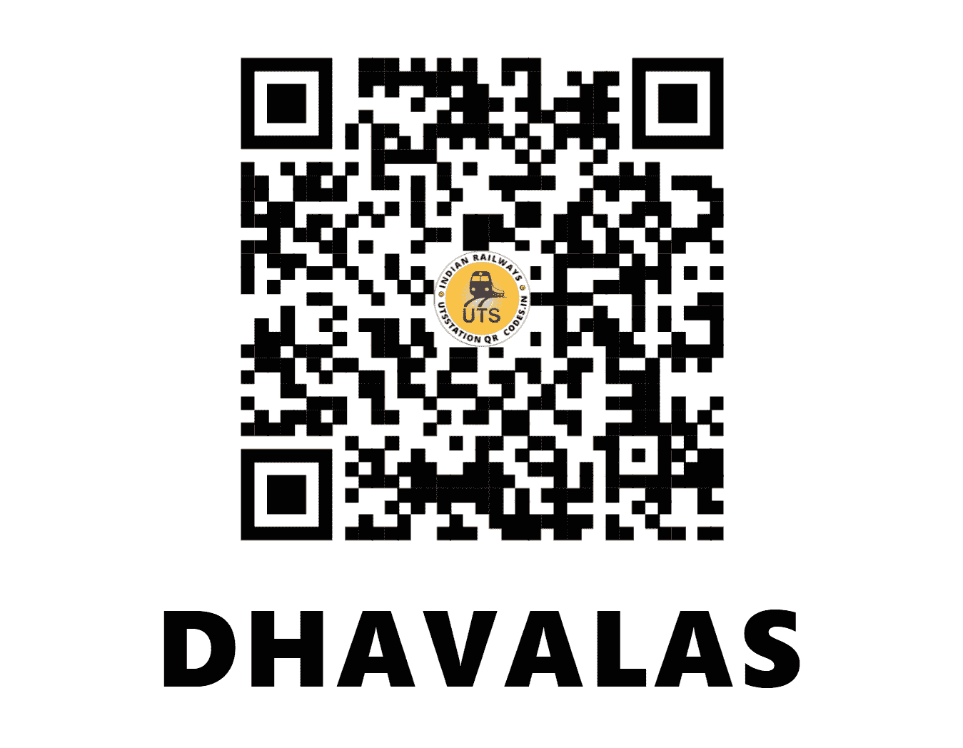 UTS QR Code for DHAVALAS - DHS - CR (MAHARASHTRA)
