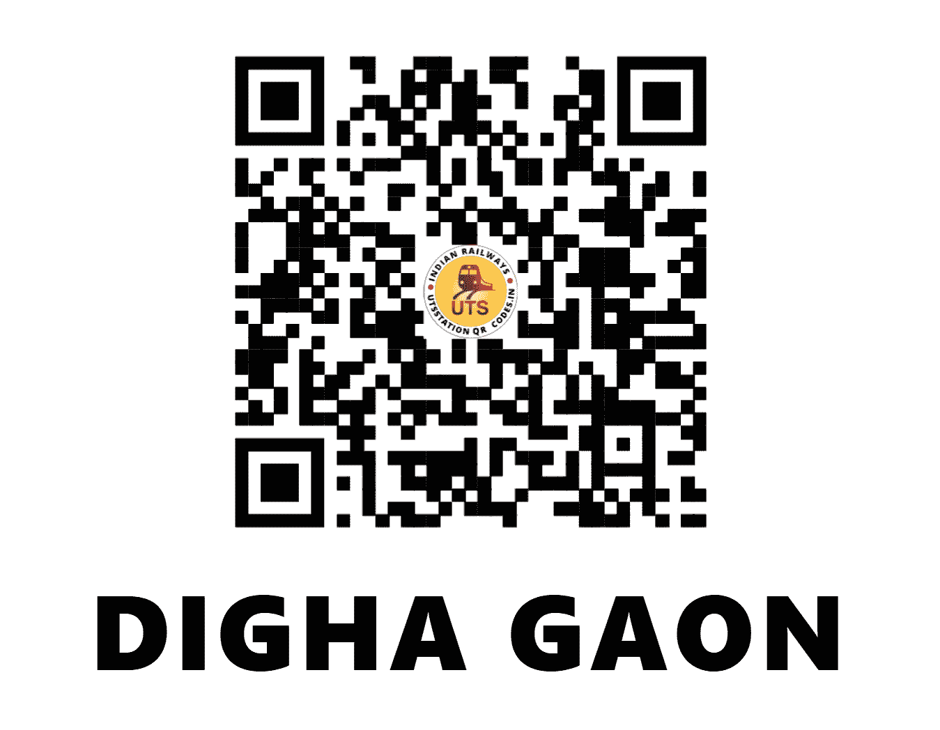 UTS QR Code for DIGHA GAON - DIGH - CR (MAHARASHTRA)