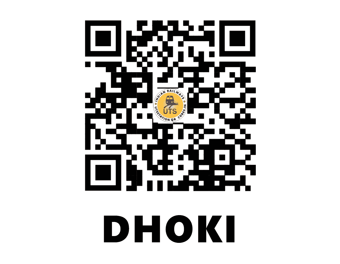 UTS QR Code for DHOKI - DKY - CR (MAHARASHTRA)