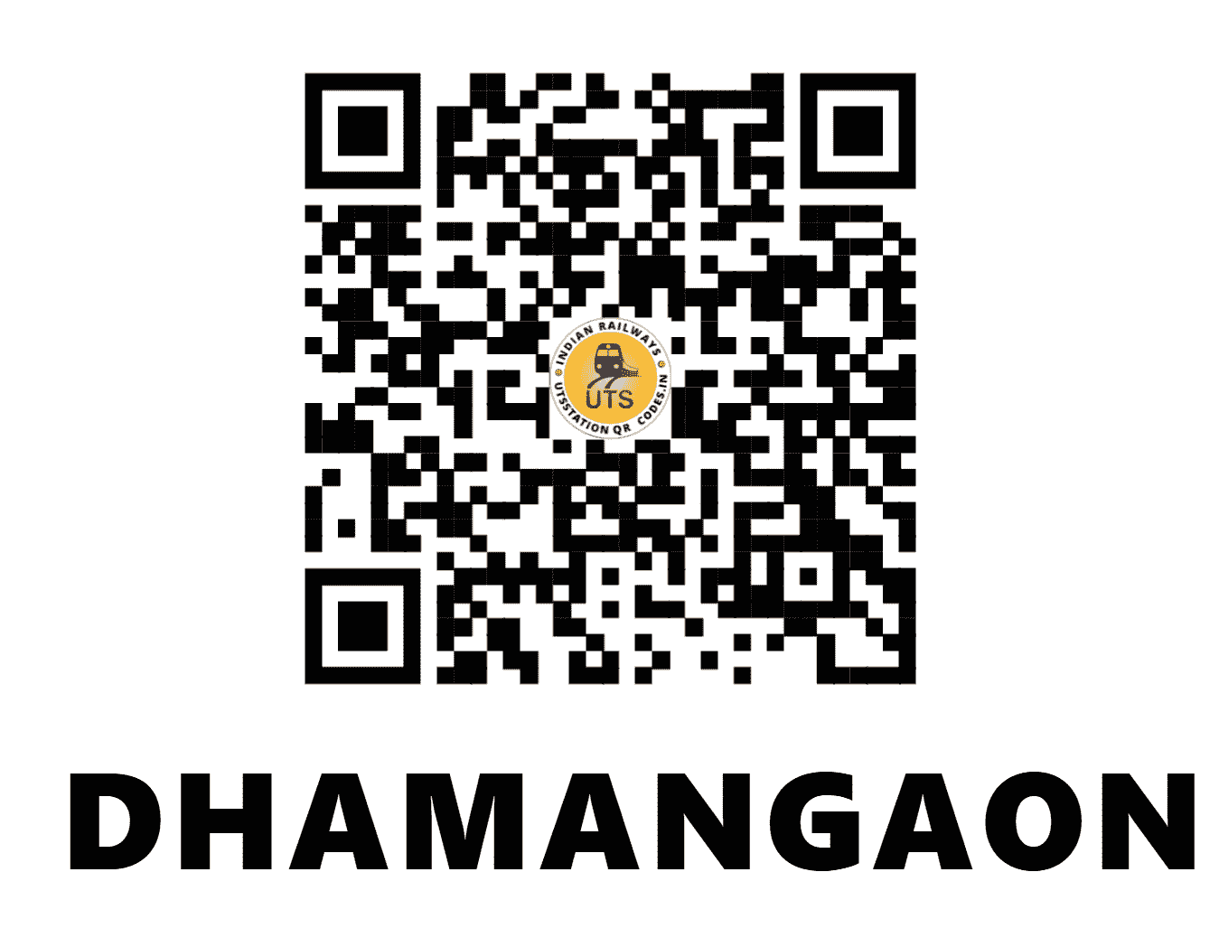 UTS QR Code for DHAMANGAON - DMN - CR (MAHARASHTRA)