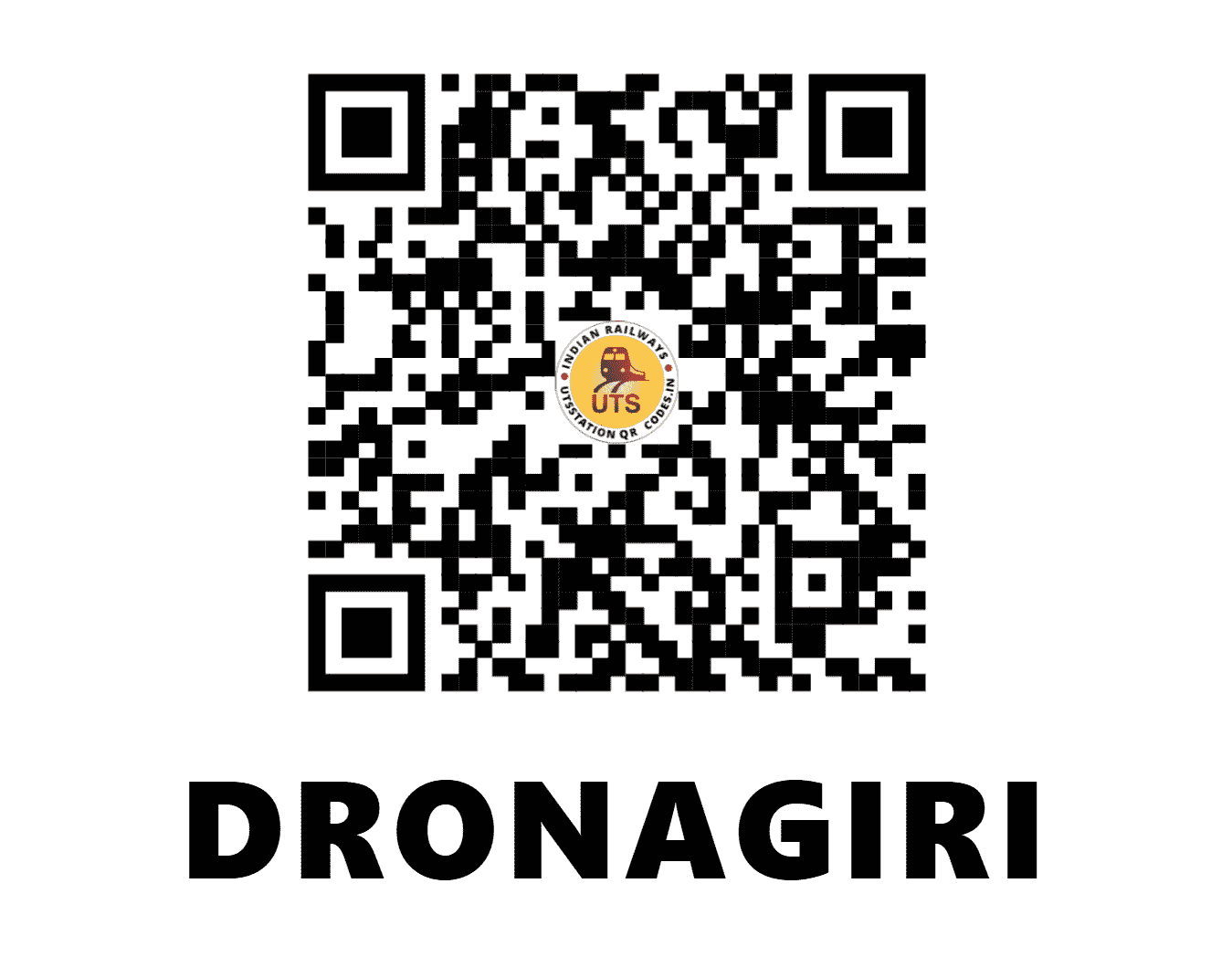 UTS QR Code for DRONAGIRI - DRGI - CR (MAHARASHTRA)