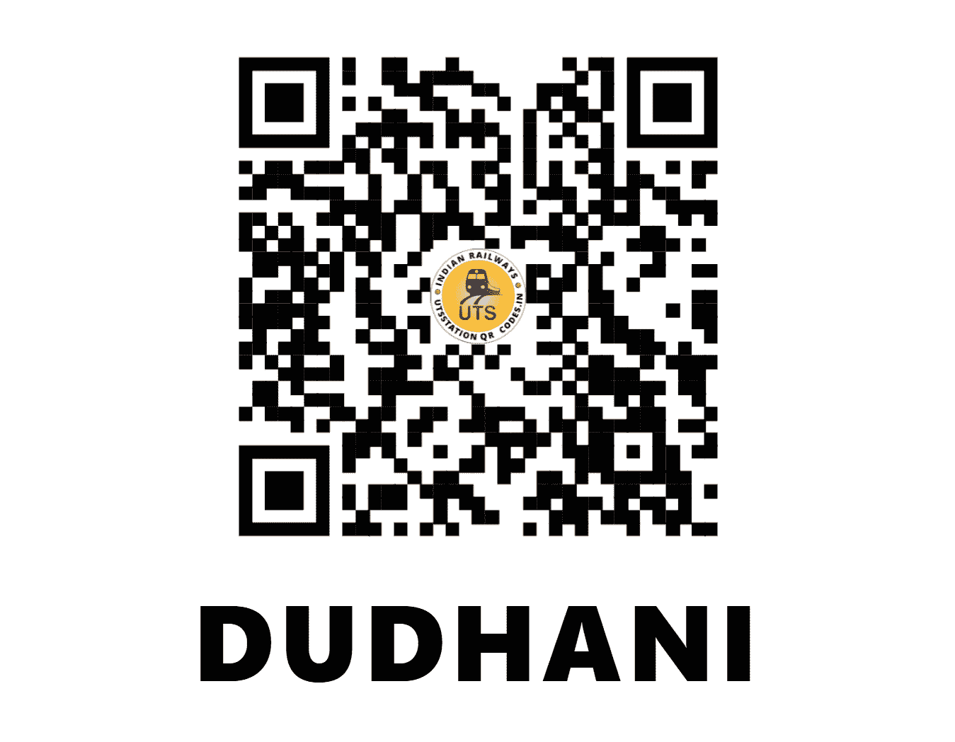 UTS QR Code for DUDHANI - DUD - CR (MAHARASHTRA)