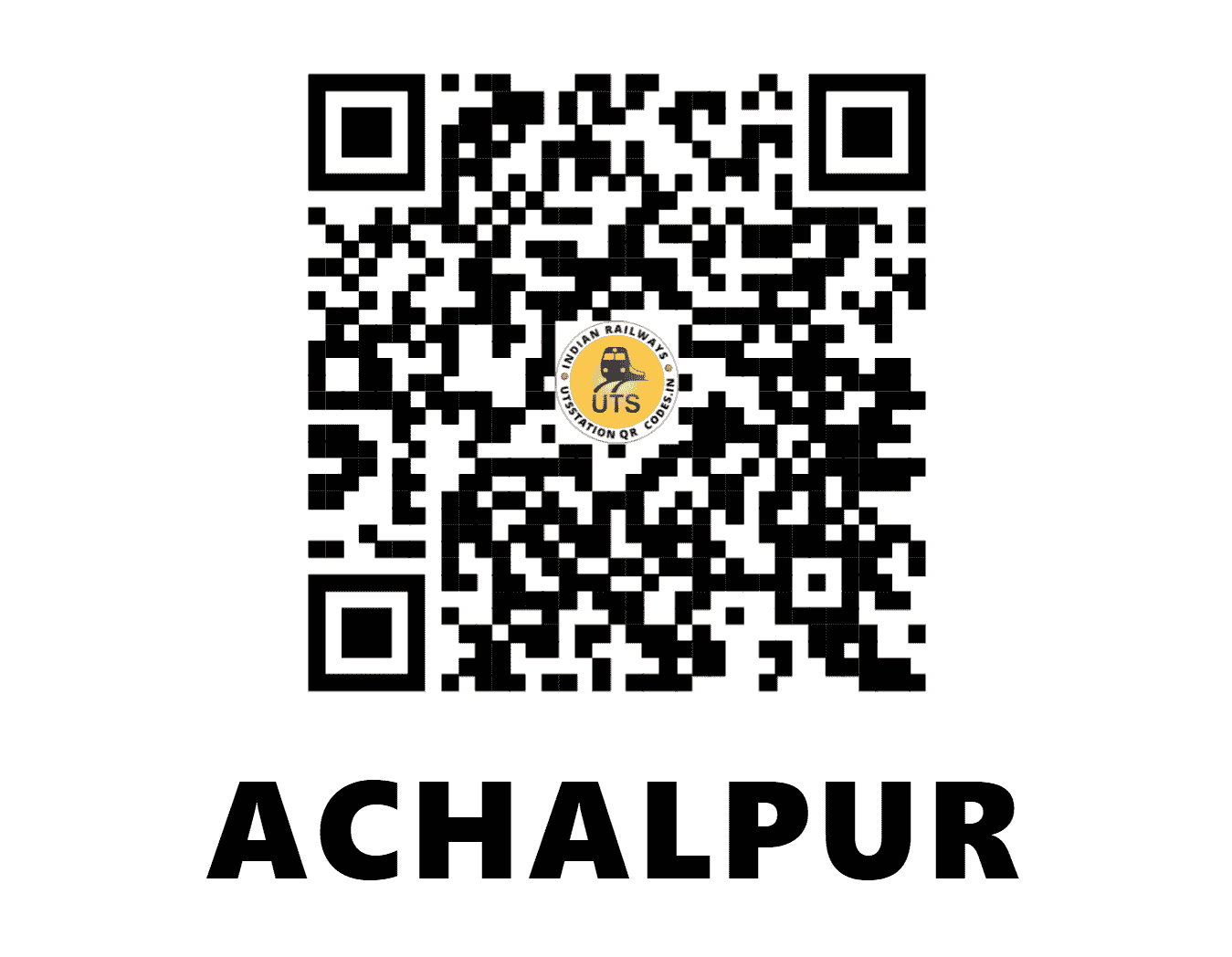 UTS QR Code for ACHALPUR - ELP - CR (MAHARASHTRA)