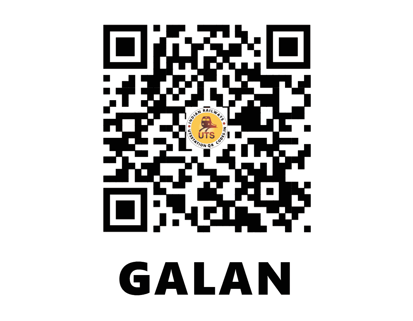 UTS QR Code for GALAN - GAA - CR (MAHARASHTRA)