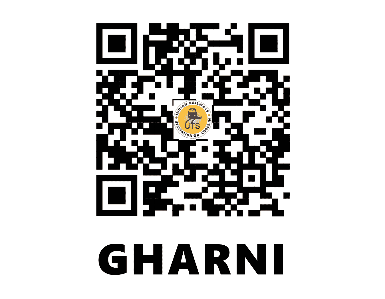 UTS QR Code for GHARNI - GANI - CR (MAHARASHTRA)