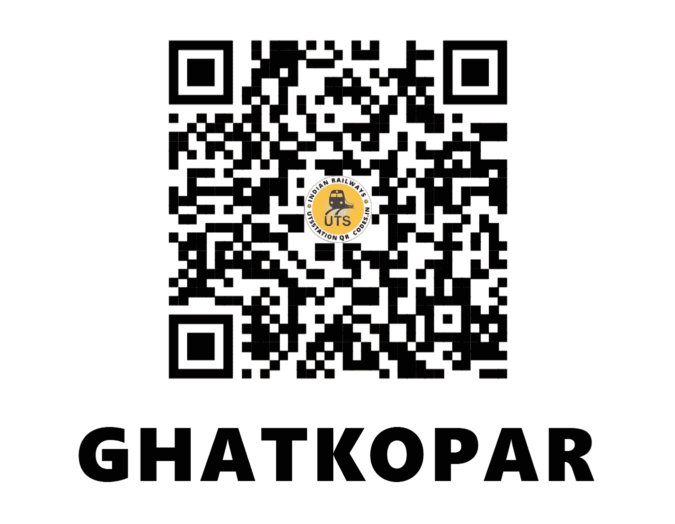 UTS QR Code for GHATKOPAR - GC - CR (MAHARASHTRA)