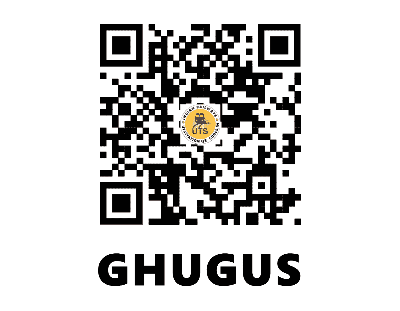 UTS QR Code for GHUGUS - GGS - CR (MAHARASHTRA)