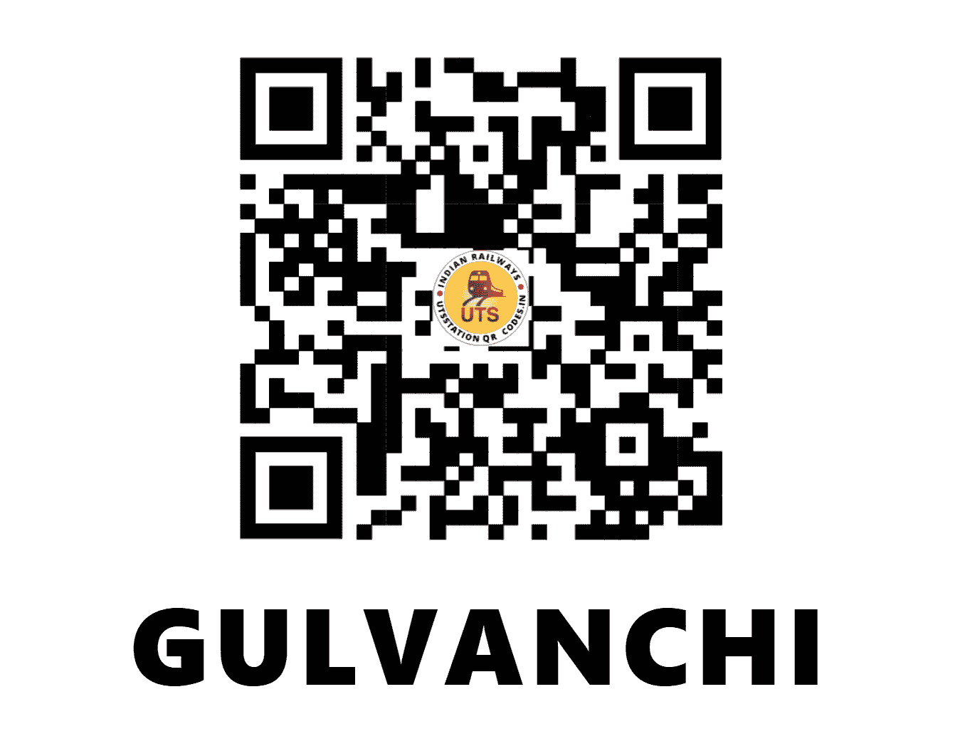 UTS QR Code for GULVANCHI - GLV - CR (MAHARASHTRA)